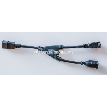 Divisor del cable del cable de extensión del poder 1-to-2 de la punta 6.6 pie 16 AWG 13A UL aprobado